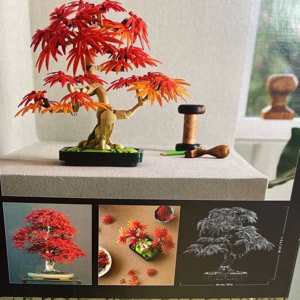 LEGO Botanical Collection Japanese Ted Maple Bonsai Tree 10348 Top of box Open